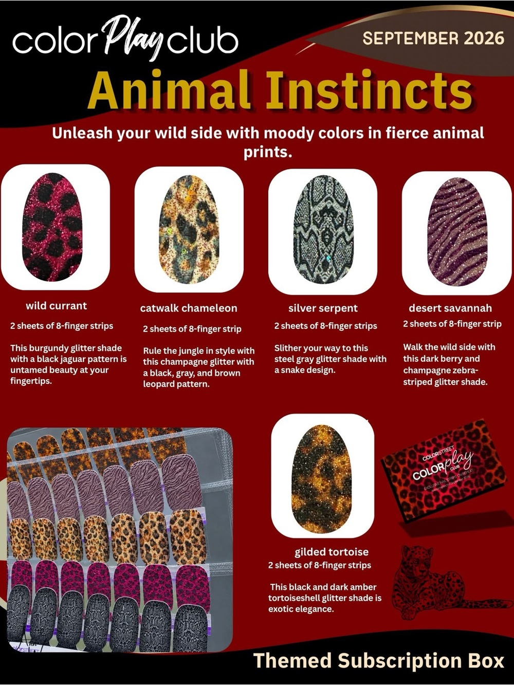 September 2026 Color Street Animal Instincts color play subscription box
